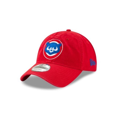 Red Chicago Cubs Hat - New Era MLB Cooperstown Core Classic 9TWENTY Adjustable Caps USA6135794